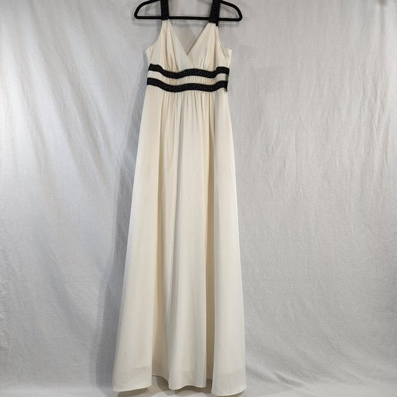 BCBGMaxAzria Dresses & Skirts - BCBGMAXAZRIA Dress Poly Long Formal Dress Color Off White/Black Size 8 NWT
